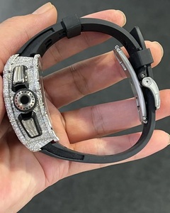 Montre de luxe unisexe en acier inoxydable, cadran analogique, mouvement mécanique, bracelet en silicone, cristal saphir, lumineuse, pliable - Product Image 3
