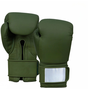 Gants d'entraînement de boxe en PU vert olive avec fermeture Velcro, respirants, pour adultes de 14 ans et plus, unisexe, utilisation pour les arts martiaux - Product Image 2