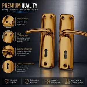 Poignée de porte en acier inoxydable KELLTON, étanche, avec bouton poussoir, design moderne, ambidextre, pour salle de bain, salon, chambre à coucher - Product Image 4