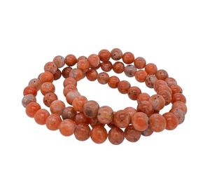 Hot Sale Premium Grade Feng Shui Orange Calcite Crystal Beaded <b>Bracelet</b> Handmade Women's Men's Natural Healing Stone <b>Elastic</b> - Product Image 5