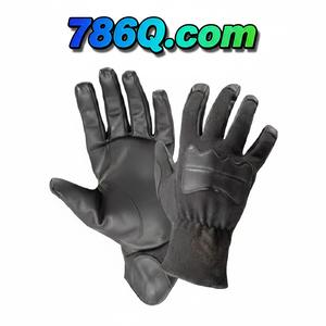 Gants noirs en cuir résistants aux coupures et aux chocs pour le vélo et la moto, fabriqués au Pakistan - Product Image 1