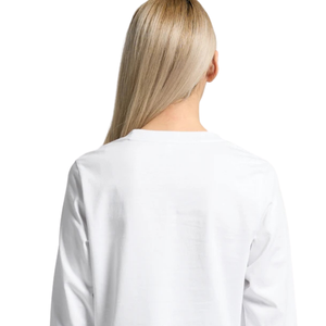 T-shirt uni à manches longues et col rond pour femme, coupe décontractée et classique, haut en coton basique, vêtements personnalisés OEM, fabricant en gros - Product Image 6