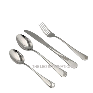 Cubertería de la Mejor Calidad con Diseño de Hojas Plateadas en el Mango de Aluminio para una Cena Elegante y Vajilla Moderna - Product Image 4