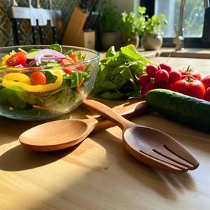 Cuillère à thé en bois naturel réutilisable, cuillère à café et à sucre, ustensile de cuisine de qualité alimentaire pour la maison et les cafés - Product Image 3