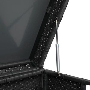 Pratica e Semplice Scatola Portaoggetti da Esterno in Rattan Nera con Quattro Scomparti - Product Image 6