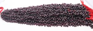 Perles de grenat naturel d'Hyderabadi de qualité AAA, forme goutte lisse, taille Briolette 4x6 MM, grenat rouge, fil de perles lisses de 12 pouces - Product Image 3