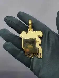 Collar con Colgante de Letra W Estilo Hip Hop, con Incrustaciones de Diamantes Moissanite, Plata de Ley 925, Personalizable con Iniciales - Product Image 6