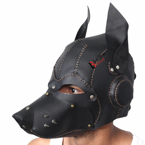 Máscara Facial Completa para Perro de Cuero Vacuno Genuino con Correas Traseras Ajustables - Product Image 4