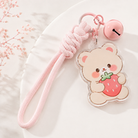 Porte-clés en acrylique personnalisés, imperméables, flexibles et tendance, avec clochette, souvenir d'anime