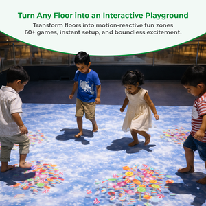 Kit de Juego Interactivo para Piso para Niños, Eventos y Zonas de Juego – Sistema de Proyección de Piso con Sensor de Movimiento – INEK00005 - Product Image 1