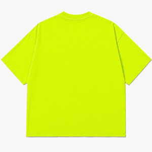 Camiseta Oversize Personalizada con Letras Góticas de Diamantes de Imitación para Hombre, Estilo Urbano, Manga Corta, Tejida, Cuello Redondo, Gráfico, Amarilla - Product Image 2