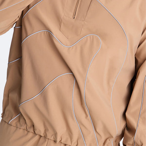 Reflective Custom Piping Windbreaker Hooded Tracksuit Lightweight Jacket and <b>Jogger</b> Pants OEM Night Visibility <b>Nylon</b> Sportswear - Product Image 2
