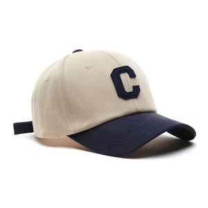 Gorra de Béisbol Unisex de 6 Paneles, de Algodón Twill, con Letra C Bordada, Ajustable, de Color Sólido, con Parche de Letra Personalizado - Product Image 1