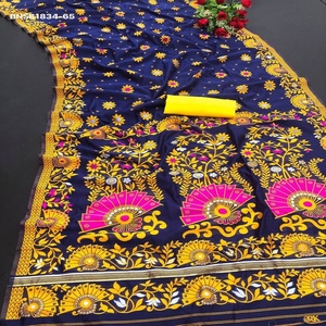 Best Quality Woven Cotton with <b>Jamdani</b> Pattern Flower-design <b>Saree</b>-Set Worldwide Supplier Exporter At Wholesale Rate - Product Image 1
