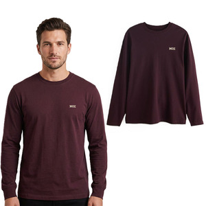 Camisetas de Algodón para Hombre, Manga Larga, Corte Regular, Estilo Casual, Ropa de Otoño, Producción de Marca Privada, Camiseta de Manga Larga para Hombre - Product Image 1