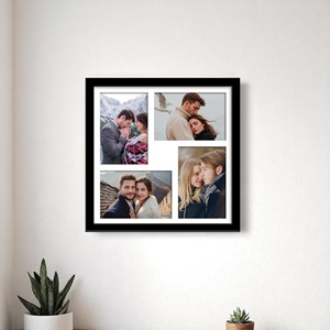Cadre photo rustique en bois d'acacia à 4 ouvertures pour collage, vente en gros |   Aspect vieilli naturel - Product Image 3