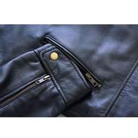 Blouson bomber en cuir véritable pour homme, col montant, fermeture éclair, vêtement d'extérieur décontracté, streetwear