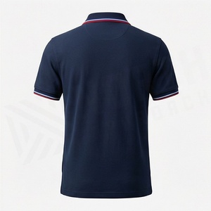 เสื้อโปโลลำลองผู้ชายลายทางสำหรับออกกำลังกาย เล่นกีฬา ซัมเมอร์ใหม่ ผ้าฝ้าย ไซส์ใหญ่ สีสันปรับแต่งได้ - Product Image 2