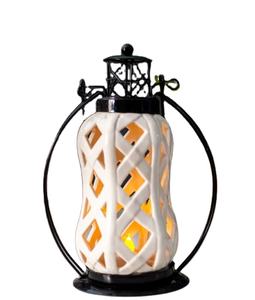 New Handmade Metal <b>Lantern</b> Tea-<b>Light</b> Holder in White for <b>Indoor</b> and Outdoor Home Decor and Festival Lighting <b>Lanterns</b> - Product Image 1
