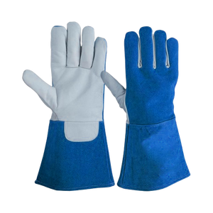 Gants de soudage TIG de qualité supérieure, résistants, en cuir de chèvre et de vache, en aramide, protection industrielle contre la chaleur pour les mains et les bras - Product Image 3