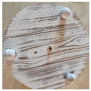 Soporte de Madera de Pino para Tartas de 3 Niveles, Estilo Shabby Chic, Color Blanco, Venta al por Mayor |   Hecho a Mano - Product Image 3