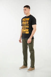 เสื้อยืดแขนสั้นผู้ชายทรงปกติ สไตล์ลำลอง คอโอ ผ้าฝ้าย 100% คุณภาพสูง ไซส์ใหญ่ รุ่น OEM ปี 2026 ที่ได้รับความนิยมมากที่สุด - Product Image 4
