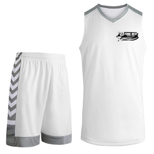 Derniers modèles d'uniformes de basketball pour hommes de haute qualité, logo personnalisé, couleur unie, respirant, écologique, séchage rapide, col en V, 260g - Product Image 1