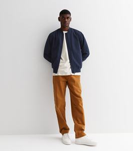 Nueva chaqueta de bombardero azul marino para hombre, tela de alta calidad, cuello alto personalizado para invierno, diseño de moda para hombres - Product Image 3