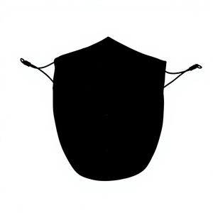 Masque de fête en coton imprimé en typographie pleine face multicolore pour barbes - Product Image 1