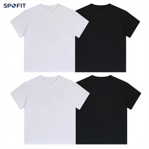 เสื้อยืดคอกลมแขนสั้นผ้าฝ้าย 100% รุ่นคัสตอม 230 กรัม ทรงปกติ สีพื้น ไม่มีลาย คอกลม ลำลอง สีขาว สีดำ - Product Image 1