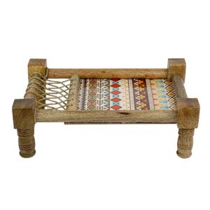 Design Wooden charpai <b>Tray</b> Handmade Wooden <b>Tray</b> Indian Serving <b>Tray</b> charpai <b>decorative</b> <b>tray</b> - Product Image 1