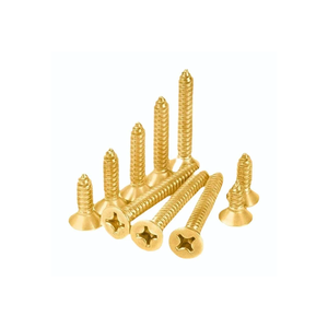Vis à bois à tête fraisée fendue en laiton massif pour meubles et applications de menuiserie - Product Image 6