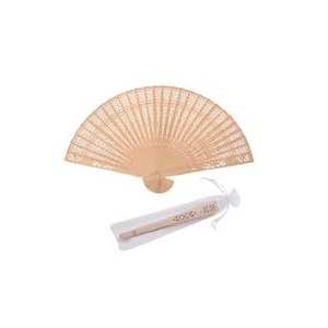 Portable <b>Bamboo</b> Hand Fan Laser Cut Folding Fan Natural Wood <b>Craft</b> Fan with Red Tassel for Gift and Decor - Product Image 2