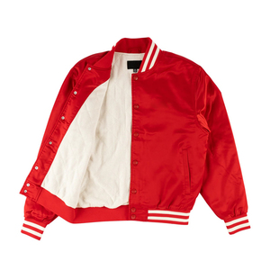 Veste bomber de baseball en polyester pour homme sur mesure, col côtelé, fermeture éclair sur le devant, imperméable, coupe-vent, OEM, ODM, marque privée - Product Image 3