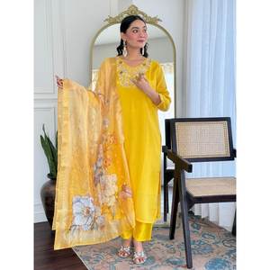 Hermosa parte superior e inferior de ropa de fiesta con Conjunto elegante de tamaño Dupatta XL - Product Image 5