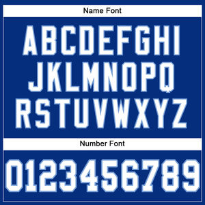 Camiseta de Fútbol Americano Personalizada Unisex Azul Rey y Blanco Malla 100% Poliéster Talla Grande Transpirable Secado Rápido Verano Cualquier Nombre - Product Image 4