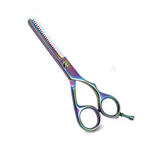 Ciseaux de coiffure Rainbow en acier inoxydable à 30 dents, pour droitiers, manche long, usage professionnel en salon - Product Image 6