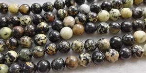 Perles rondes en turquoise africaine, pierres naturelles pour la création de bijoux DIY, vente en gros - Product Image 3