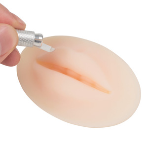 3D Realistic Open Mouth Silicone Lip Practice Skin Reusable PMU Tattoo <b>Training</b> Model - Product Image 5
