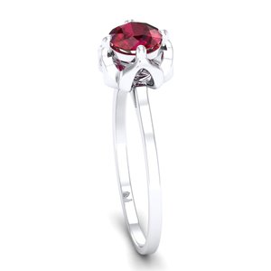 REYES Wholesale Round Cut 0.84 Carat <b>Ruby</b> Gemstone <b>Ring</b> in 14K Solid Gold Birthstone Jewelry <b>For</b> <b>Women</b> Anniversary Gifts - Product Image 3