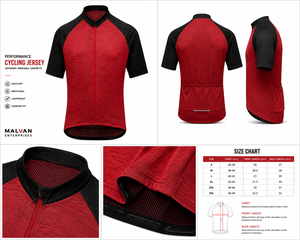 เสื้อปั่นจักรยานแขนยาวสีแดงสำหรับผู้ชาย MALVAN ENTERPRISES แห้งเร็ว ระบายอากาศได้ดี น้ำหนักเบา สวมใส่สบาย ผลิตจากโพลีเอสเตอร์ 240 กรัม - Product Image 5