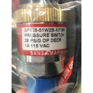 สวิตช์แรงดัน Wasco SP129-51W2B-X/1264, 28PSIG - อุปกรณ์และอะไหล่เซมิคอนดักเตอร์ระดับโลกที่เชื่อถือได้ - Product Image 1