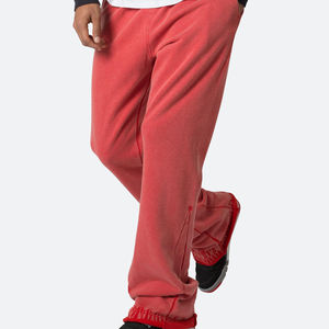 กางเกงวอร์มขาบานของผู้ชายผ้าโพลีเอสเตอร์/ ผ้าฝ้ายผ้าโพลีเอสเตอร์แห้งเร็วระบายอากาศได้ดีสีพื้น - Product Image 6