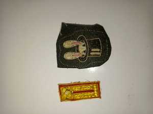 Écusson personnalisé en fil métallique, fait main, rond, en velours, grand design, logo brodé, strass, chenille PU, à coudre pour chapeaux - Product Image 1