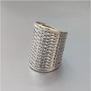 Customized 925 Sterling <b>Silver</b> <b>Plain</b> Design Bohemian Style Unisex <b>Ring</b> for Daily Wear and Gift - Product Image 2