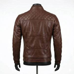 Veste en cuir sur mesure pour homme, style classique, cuir de vache véritable, logo personnalisé, OEM ODM, vente en gros, vêtements d'hiver - Product Image 2