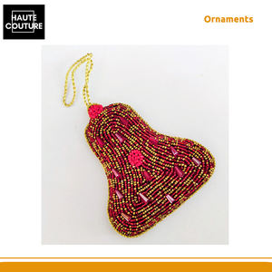 กระดิ่งคริสต์มาสขนาดใหญ่ 11 ซม. ผลิตในอินเดีย ปักลายด้วยมือ สำหรับตกแต่งบ้านในช่วงเทศกาล - Product Image 4