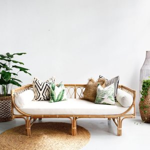 Relaxing Rattan Lounge <b>Sofa</b> <b>Bed</b> Set Comforting Couches <b>Beds</b> With Cushions Home Furnishings Low Prices for Sale - Product Image 5