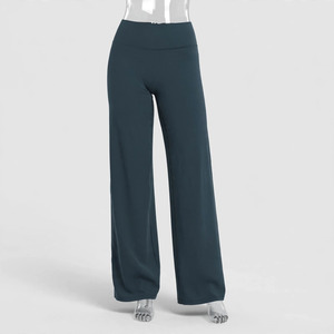 Pantalons de yoga taille haute pour femmes, longueur intégrale, compression solide, été, avec poches, extensibles, respirants, leggings de sport - Product Image 2