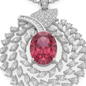 Colgante de Corazón Entrelazado con Diamante Cultivado en Laboratorio de 0.287 Ct en Oro Amarillo, Blanco y Rosa de 9K, con Engaste de Bisel Moderno y Chapado en Oro - Product Image 6